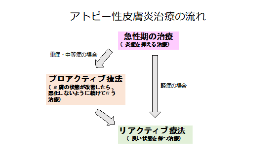 アトピー性皮膚炎治療の流れ